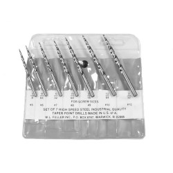 W.L. Fuller Taper Point Drill Set, Fast Spiral No. 1