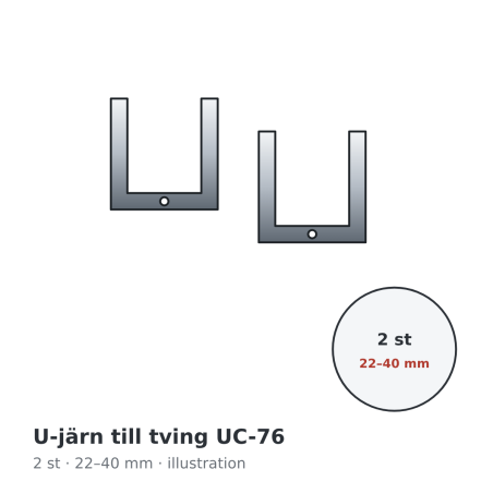 Dubuque U-Members for UC-76 Clamp, 2 pcs – illustration