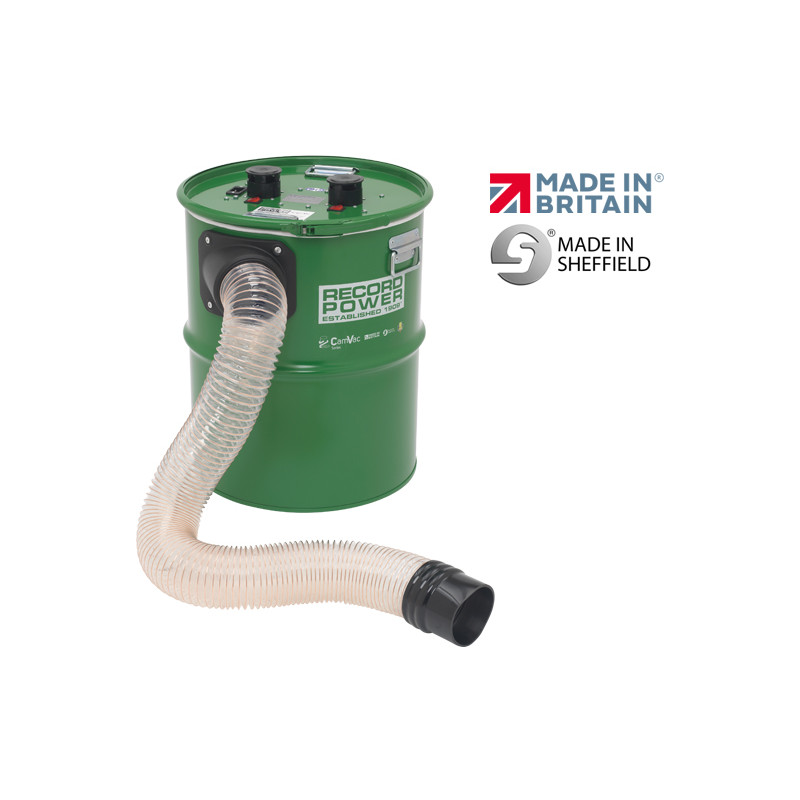 Record Power CamVac CGV386-5 90 L 2000W Large Extractor, 4" Inlet, Euro Plug