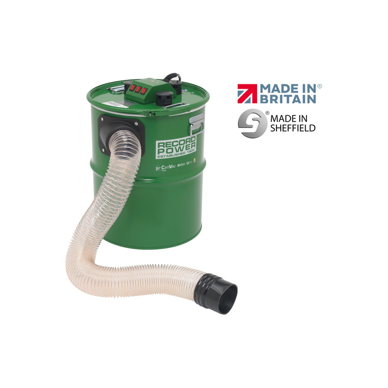 Record Power CamVac CGV386-6 dammsug 90 l 3000 W, 4" inlopp, europeisk stickkontakt
