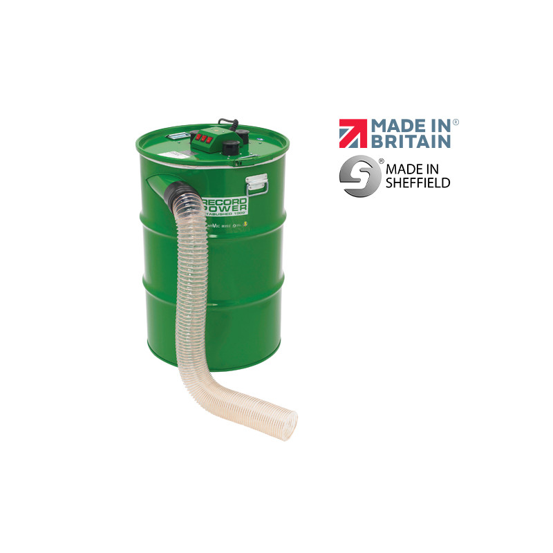 Record Power CamVac CGV486-6 200 L 3000W Heavy Duty Extractor, 4" Inlet, Euro Plug