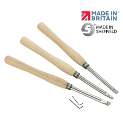 Record Power ProComfort Carbide Tipped Turning Tool Set, 3 Pieces