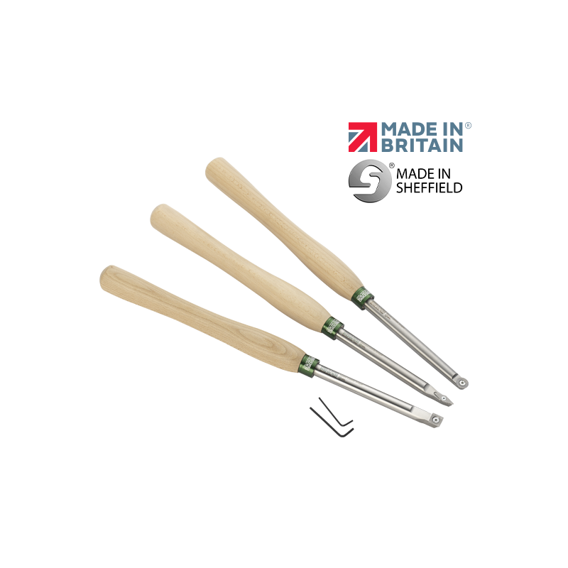 Record Power ProComfort Carbide Tipped Turning Tool Set, 3 Pieces