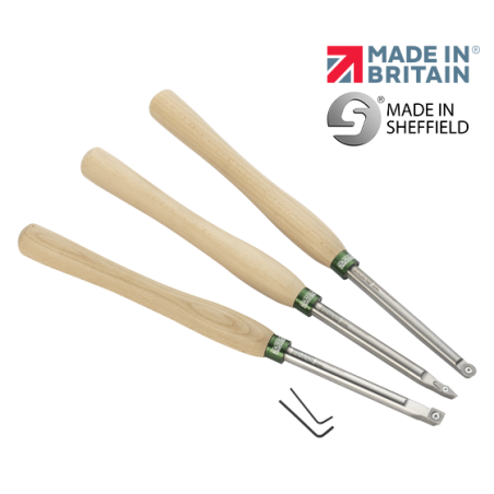 Record Power ProComfort Carbide Tipped Turning Tool Set, 3 Pieces