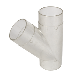 Record Power 2.5" Clear Plastic Y Fitting