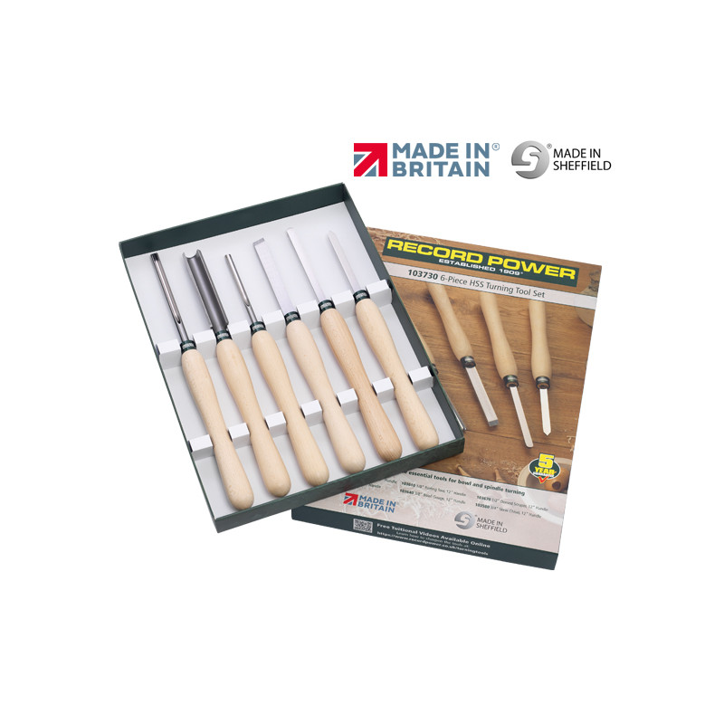 Record Power 6 Piece Turning Tool Set