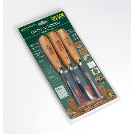 Record Power Carving by Numbers Spoon Carving Set, 3 Piece
