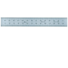 Flush Ended Stainless Steel Rule Hard Chrome Finish 15 cm with 4 Scales