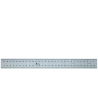 Flush Ended Stainless Steel Rule Hard Chrome Finish 30 cm with 4 Scales