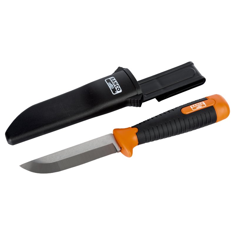 Heavy Duty Wrecking Knives with Curved Blade and Rubberised Handle